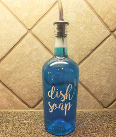 Dish Soap art vinyl container bottle label decal, you pick color, 2.5