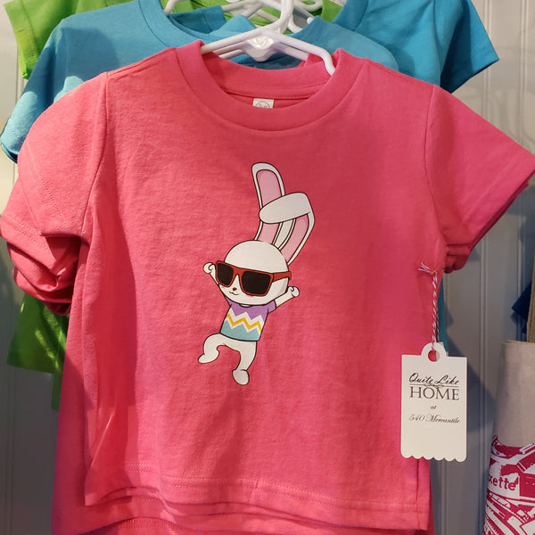 Cool, excited dancing bunny unisex TODDLER t-shirt. Spring, Easter, fun, hip hop
