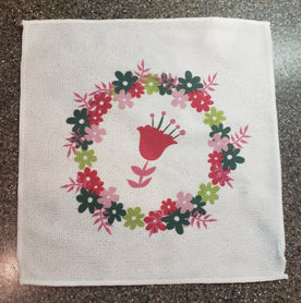 Spring Flowers microfiber washcloth, perfect for kitchen or bath!