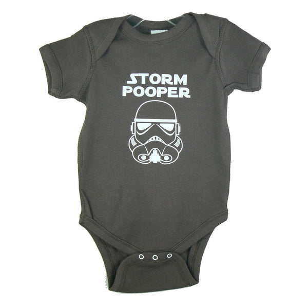 Storm Pooper bodysuit / creeper- white design. Baby poop, pooping, blowout diaper