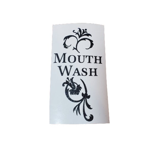 Mouthwash art vinyl container bottle label decal