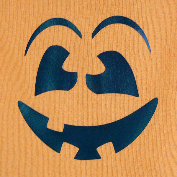 Cute Jack-o-lantern face bodysuit / creeper. Halloween, Fall, Autumn, pumpkin